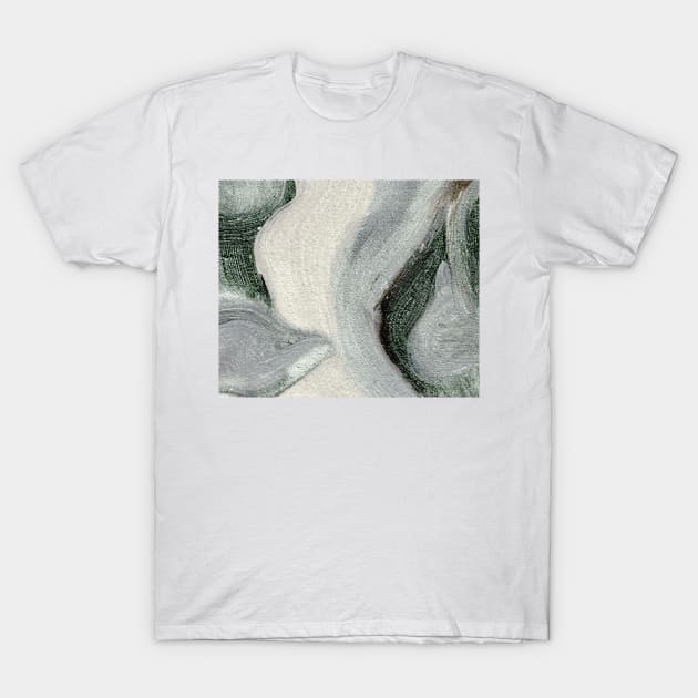 Gray Antique White Abstract Art T-Shirt by Go Abstract Art